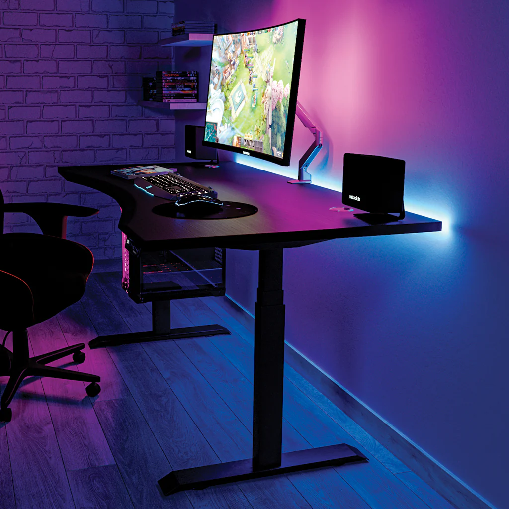 Desky Alpha Dual Sit Stand Gaming Desk - Image 4