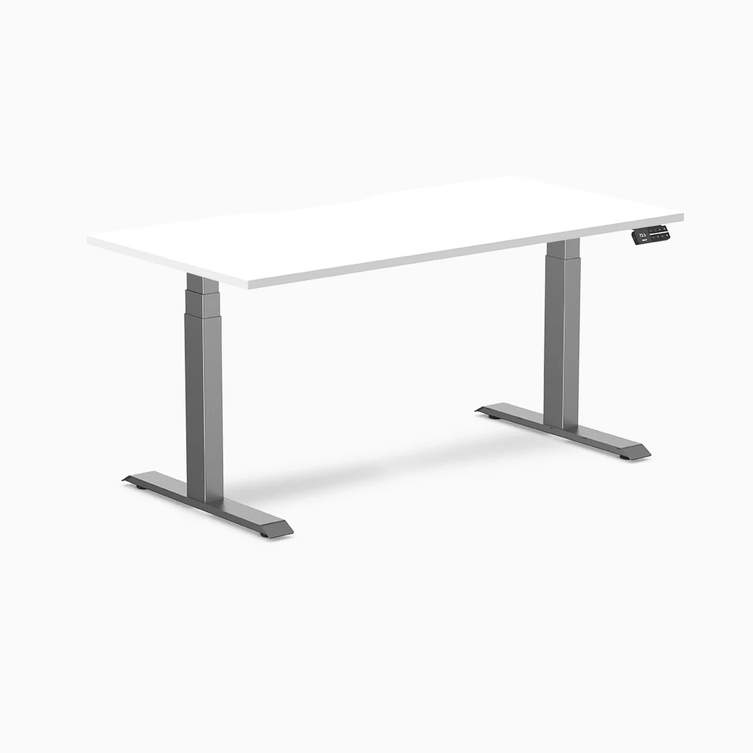 Desky Dual Scalloped Melamine Sit Stand Desk - Image 14
