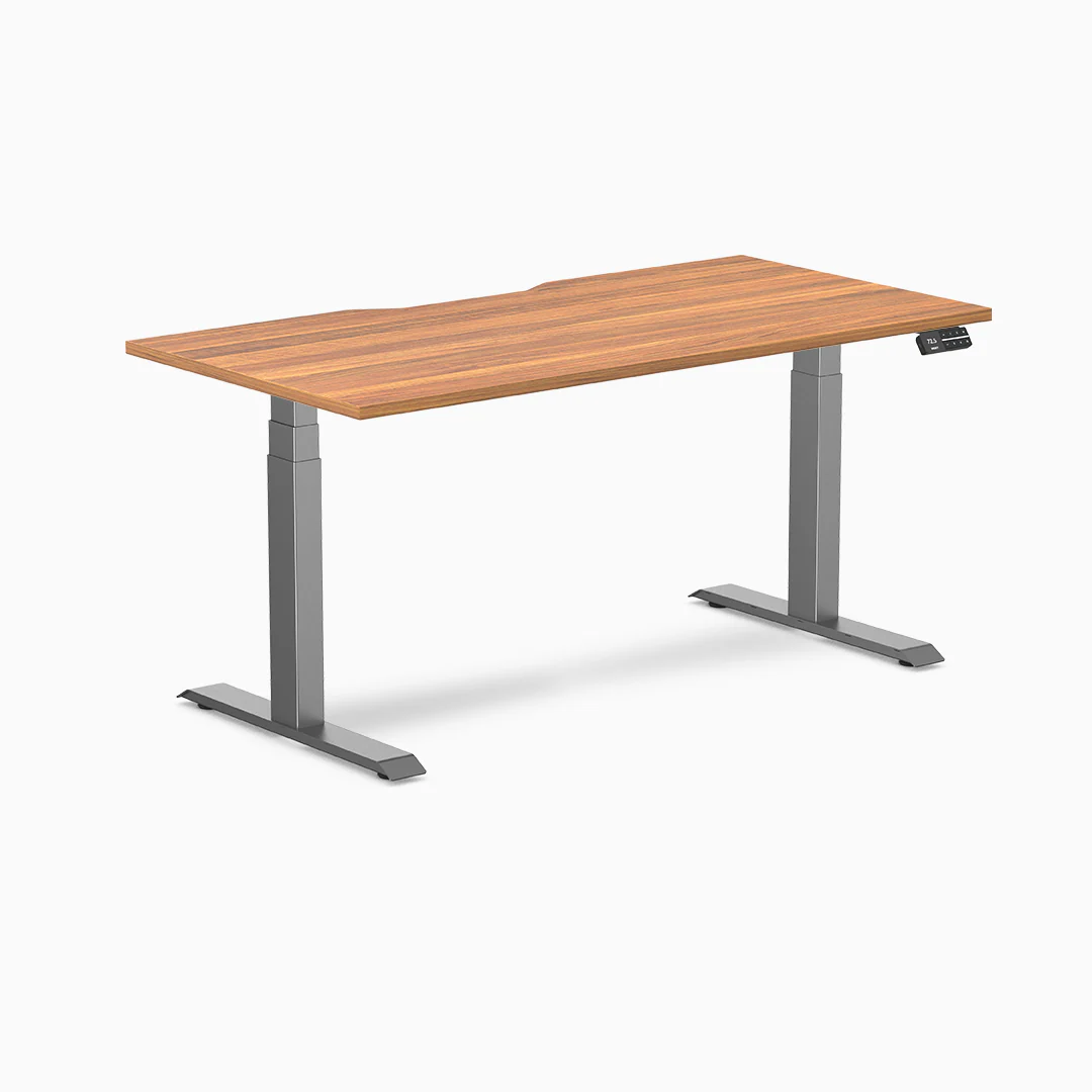Desky Dual Scalloped Melamine Sit Stand Desk - Image 29