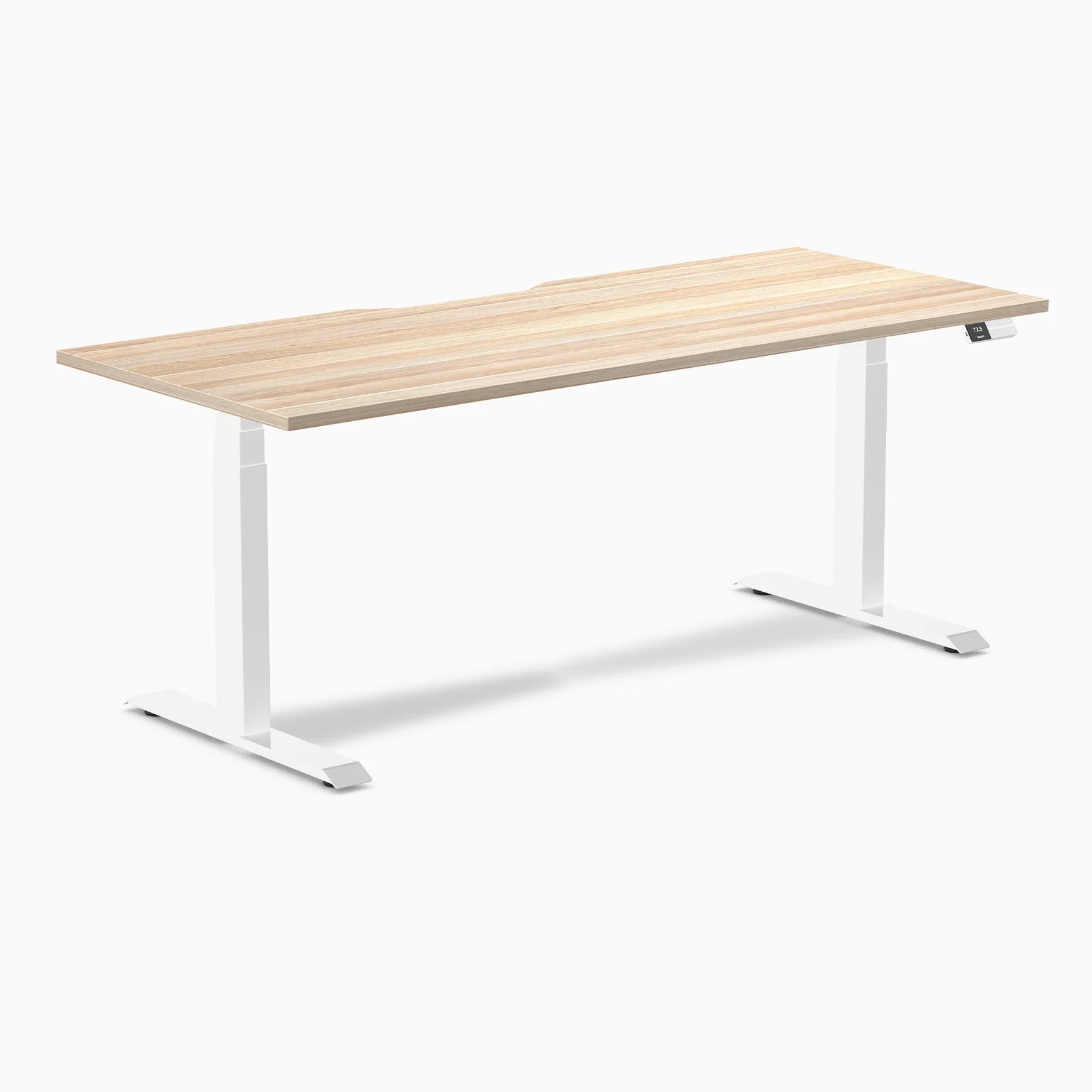 Desky Dual Scalloped Melamine Sit Stand Desk - Image 57