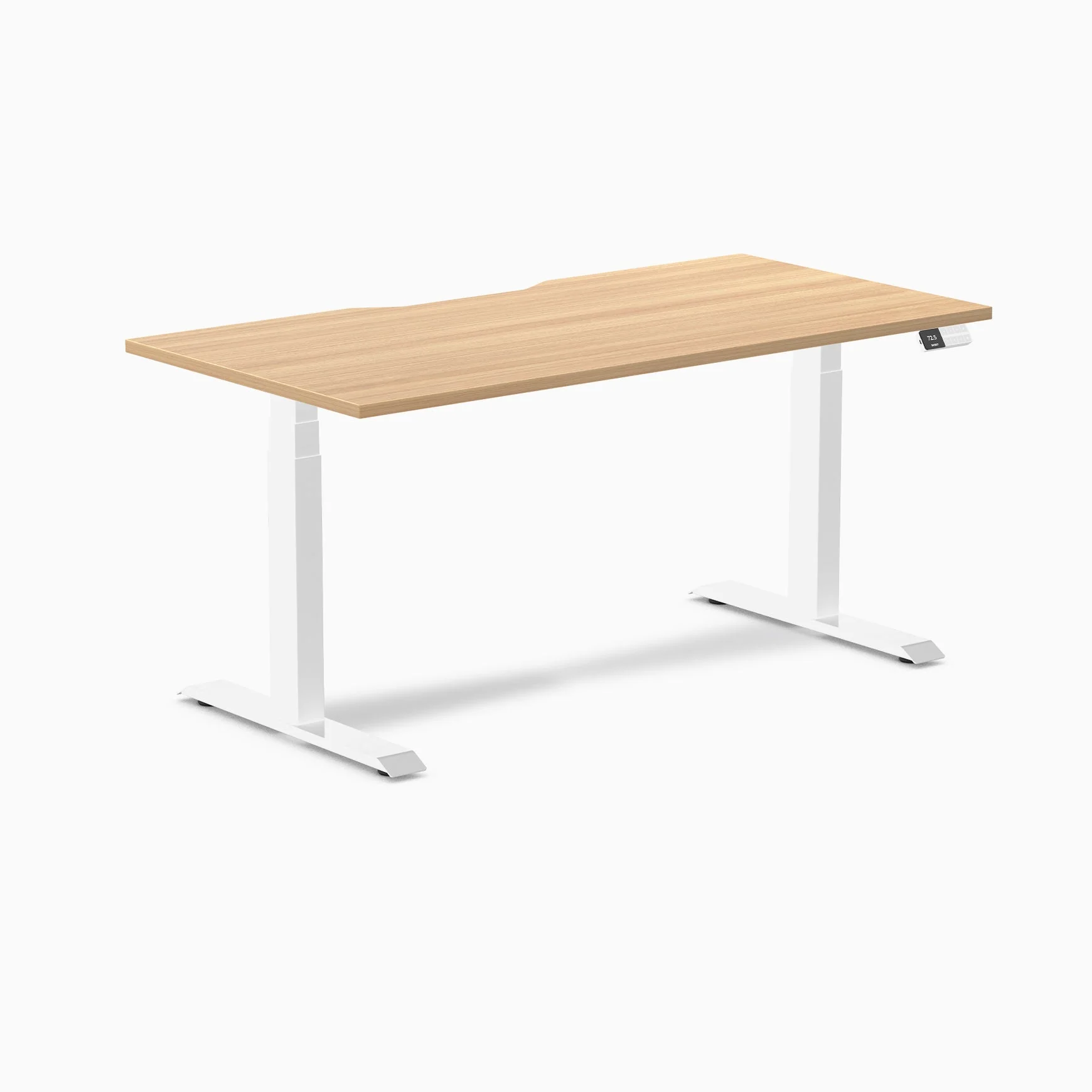 Desky Dual Scalloped Melamine Sit Stand Desk - Image 83