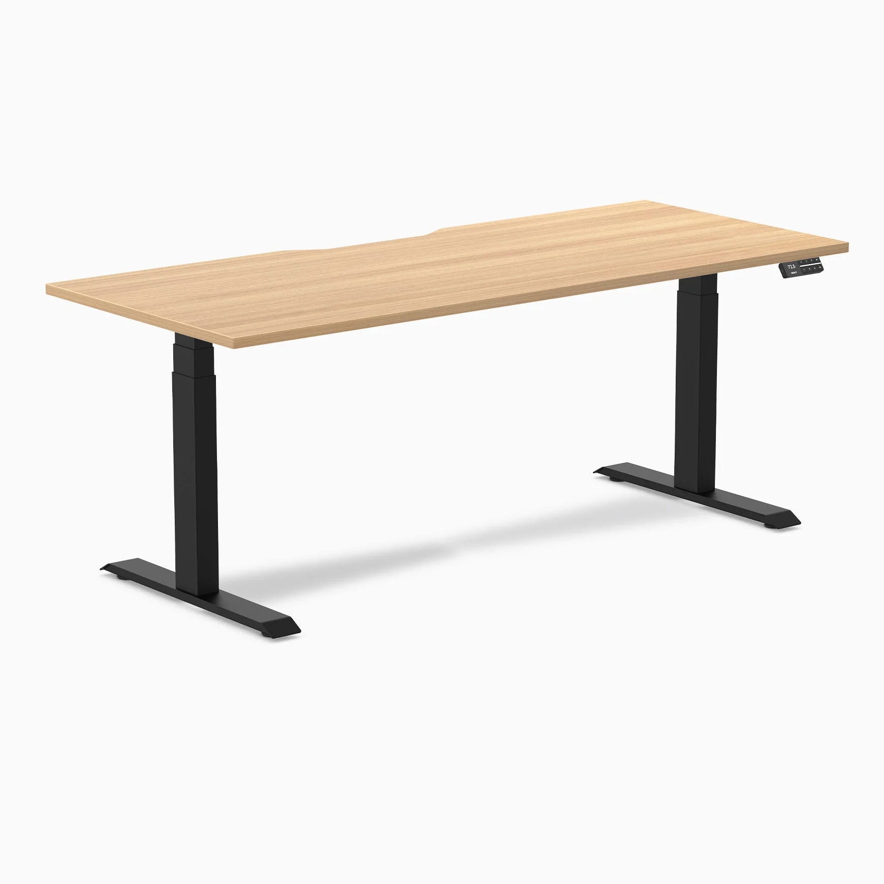 Desky Dual Scalloped Melamine Sit Stand Desk - Image 84