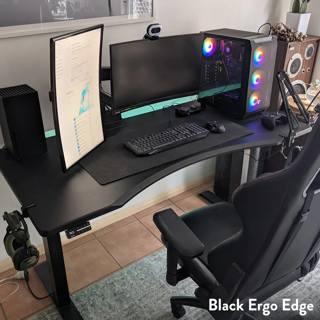 Desky Dual Ergo Edge Sit Stand Desk - Image 5