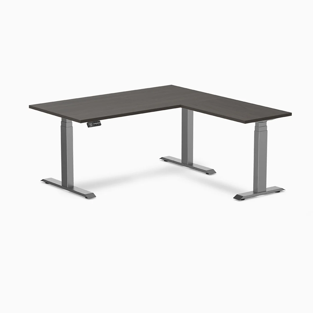 Desky Eco L-Shape Melamine Sit Stand Desk - Image 20