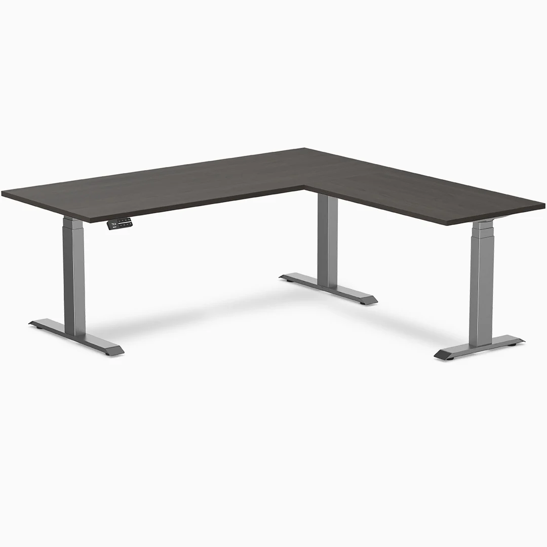 Desky Eco L-Shape Melamine Sit Stand Desk - Image 21