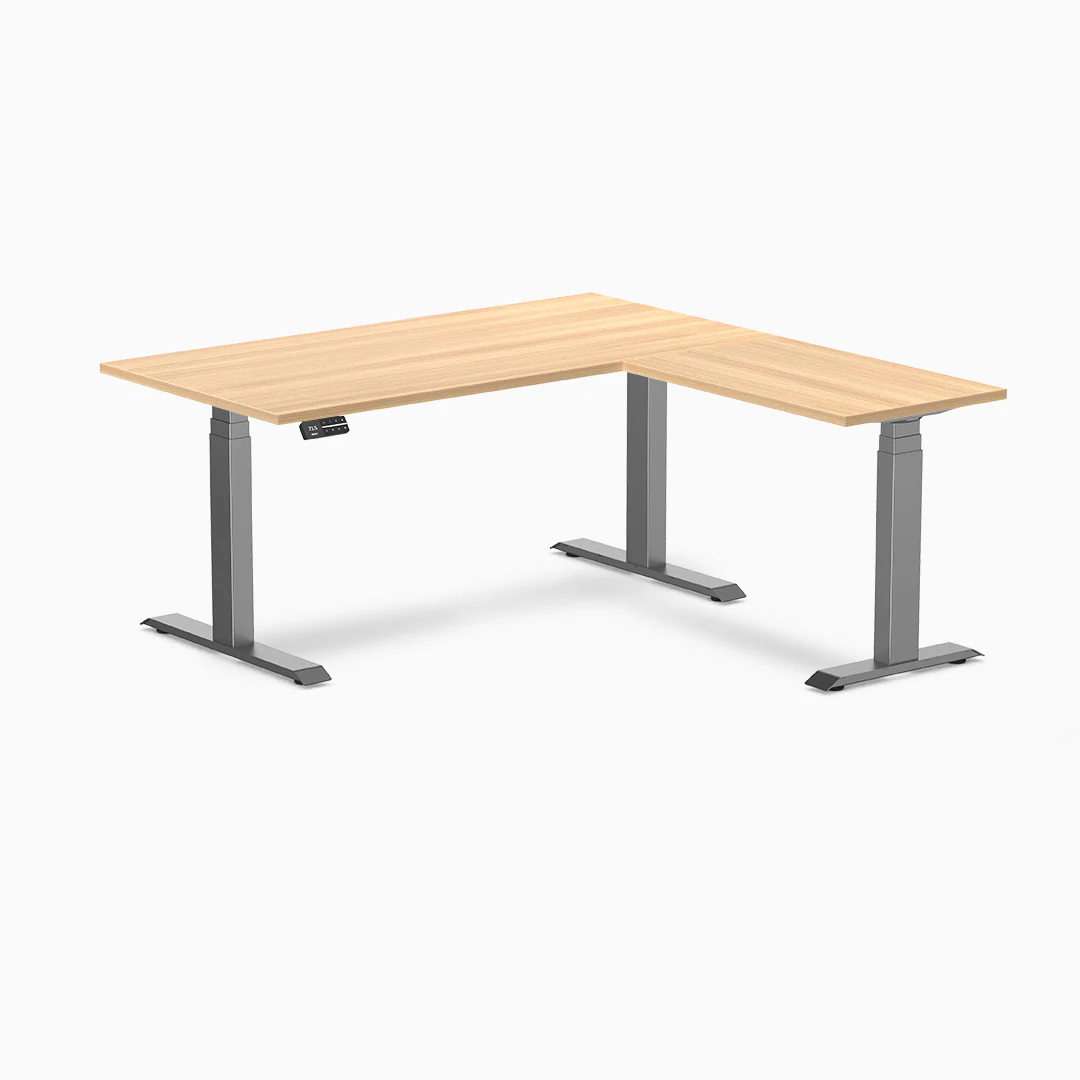 Desky Eco L-Shape Melamine Sit Stand Desk - Image 26