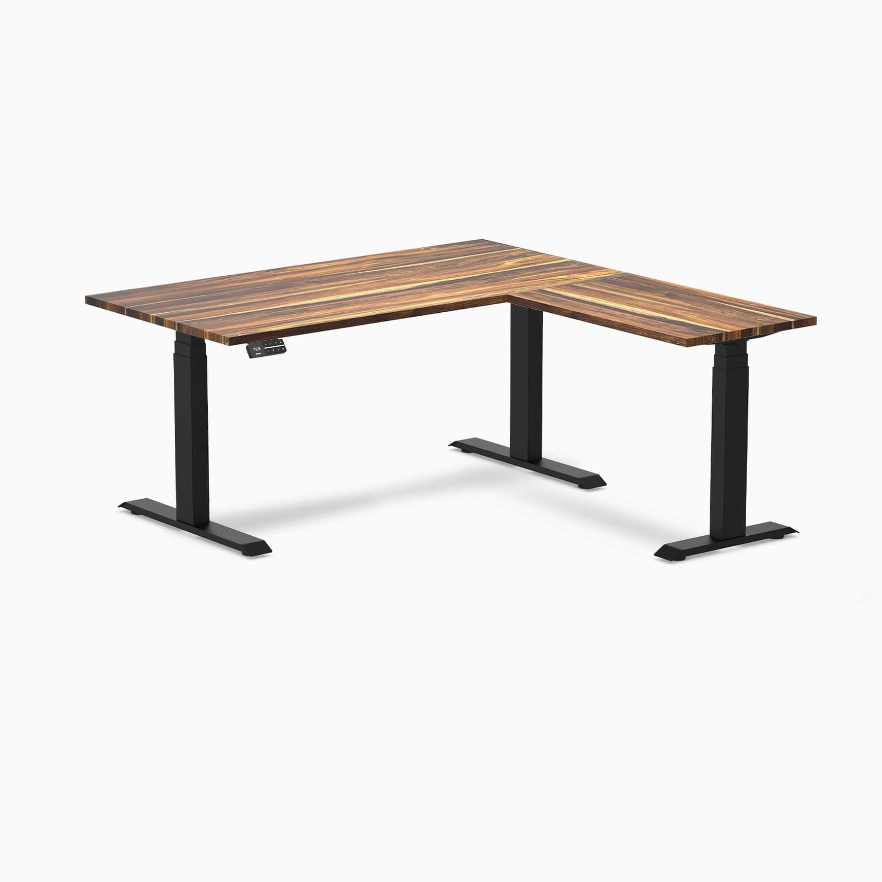 Desky Hardwood L-Shape Sit Stand Desk - Image 27