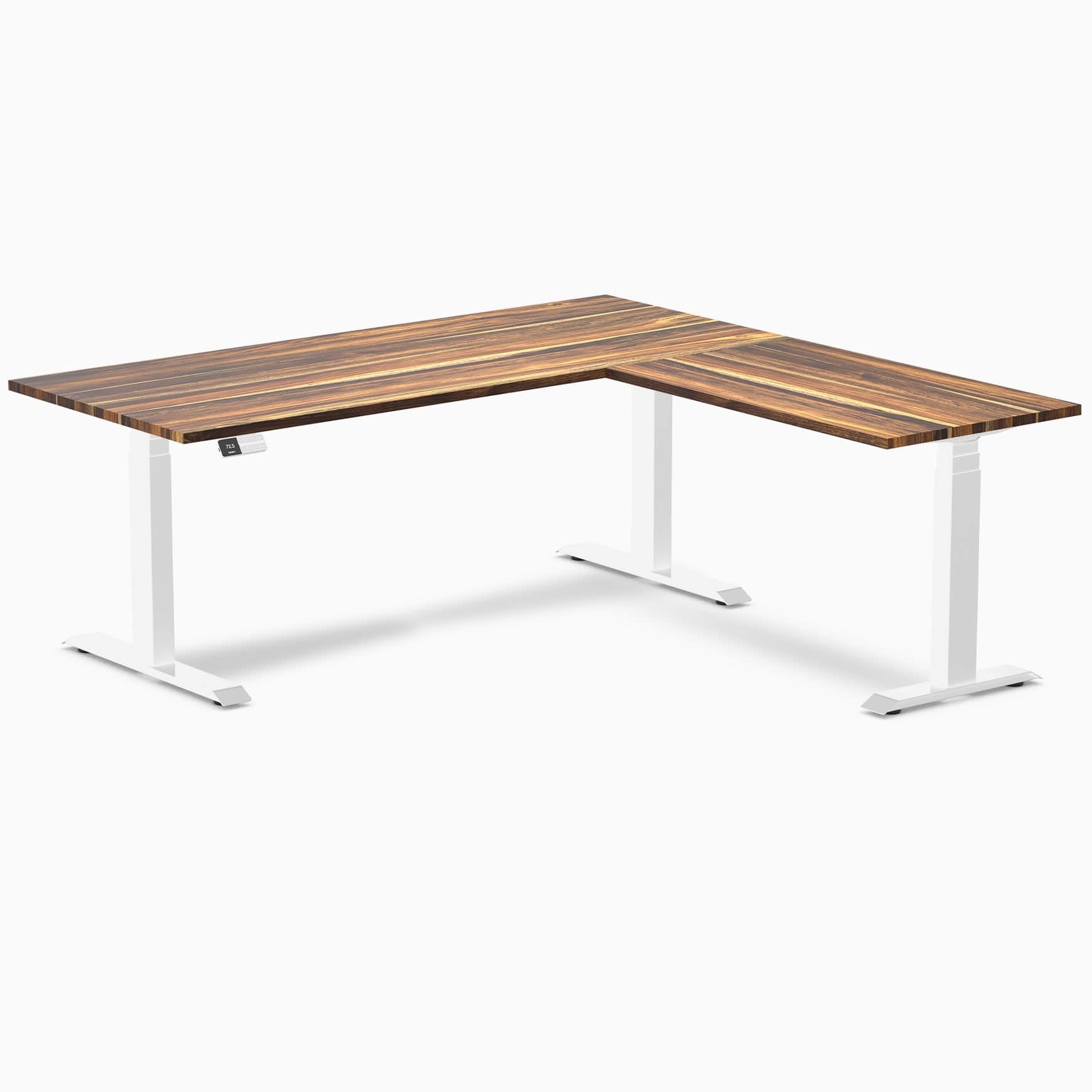 Desky Hardwood L-Shape Sit Stand Desk - Image 30