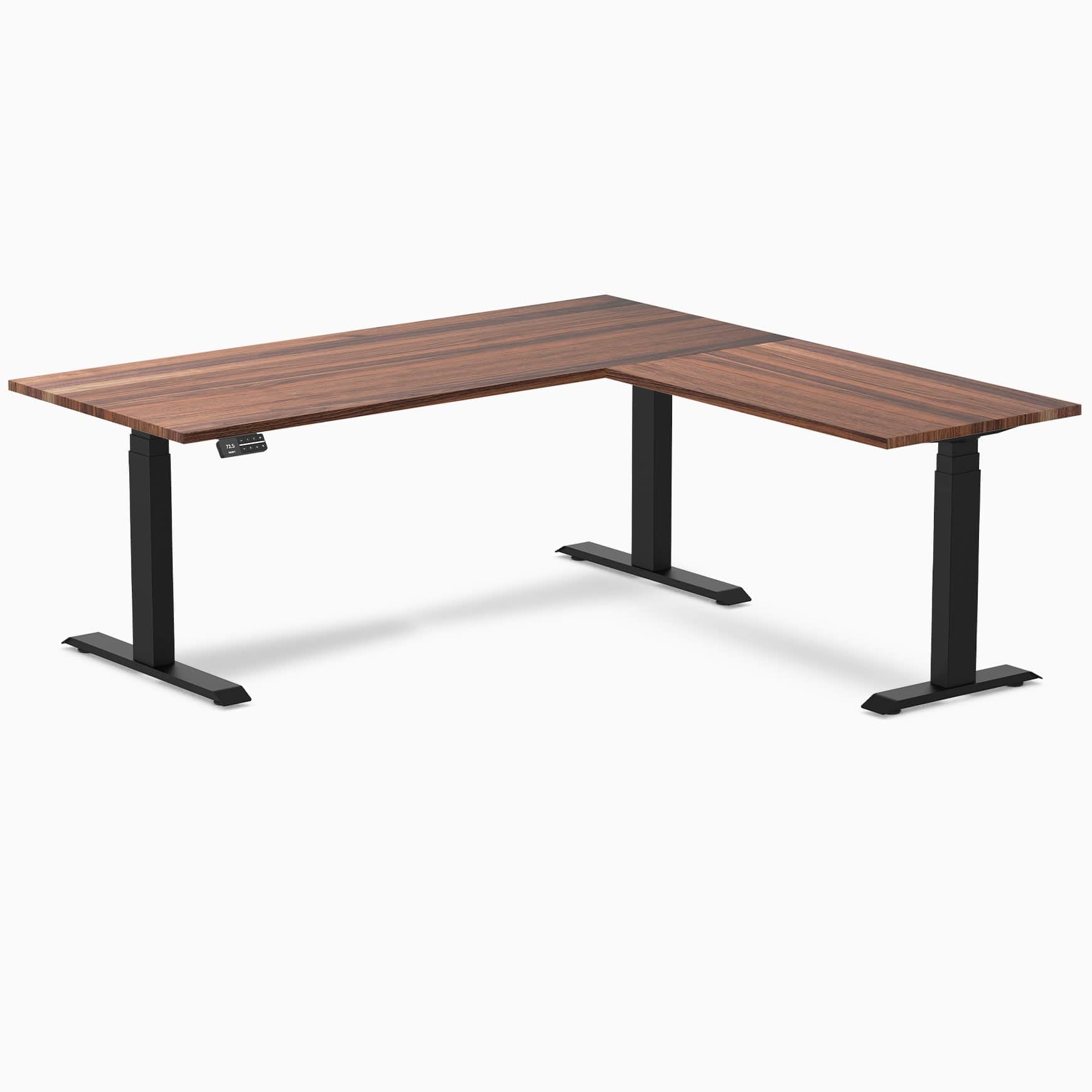 Desky Hardwood L-Shape Sit Stand Desk - Image 33