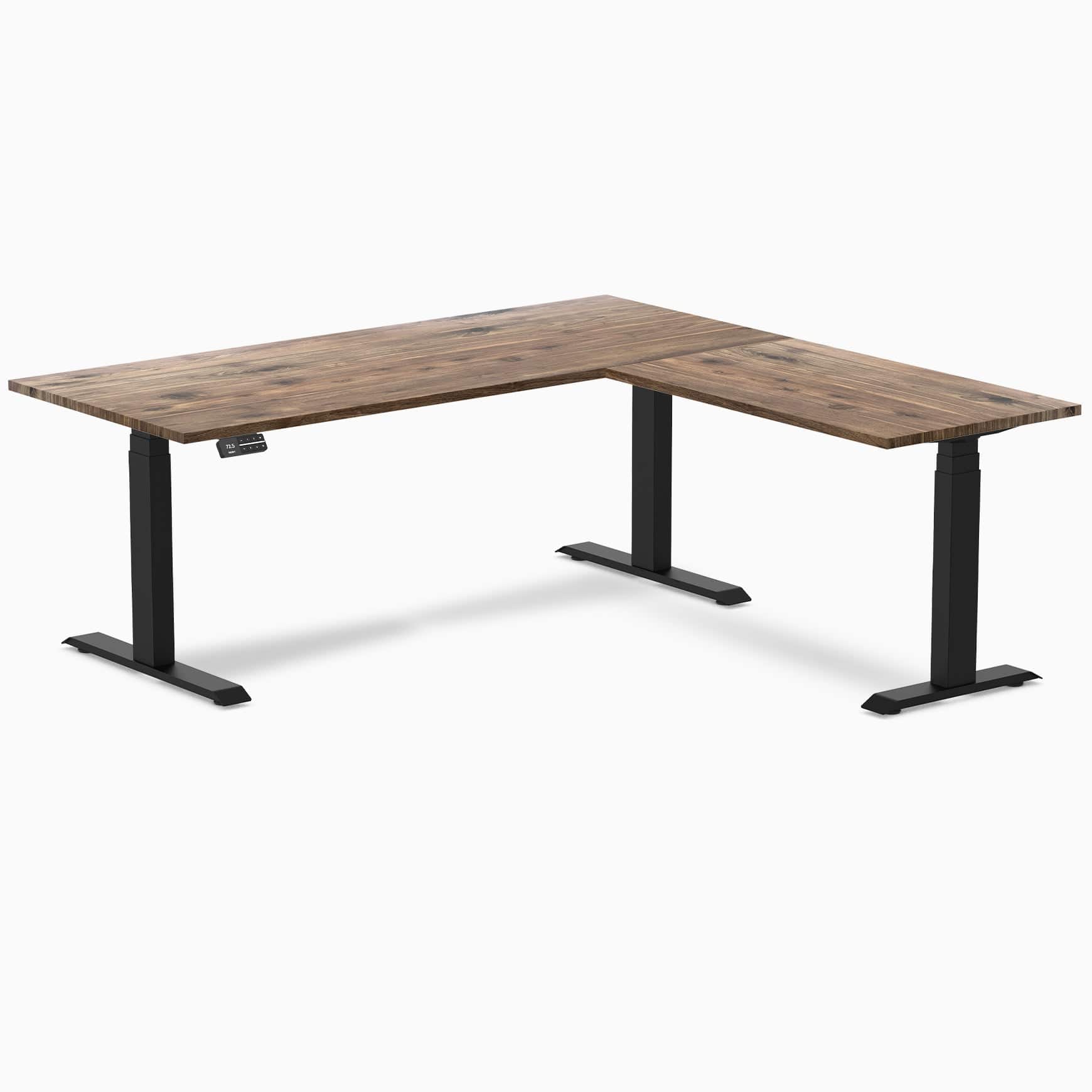 Desky Hardwood L-Shape Sit Stand Desk - Image 45