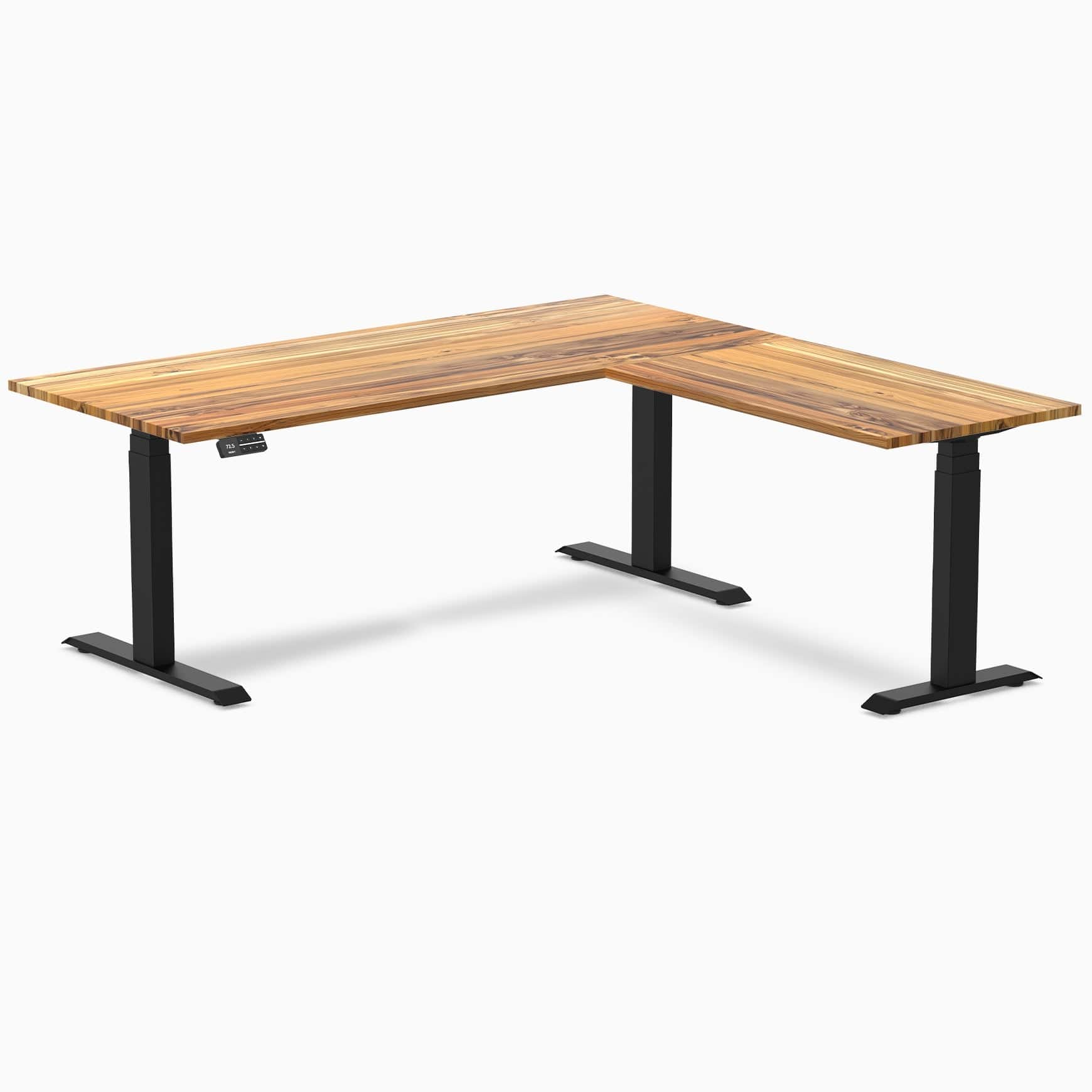 Desky Hardwood L-Shape Sit Stand Desk - Image 49