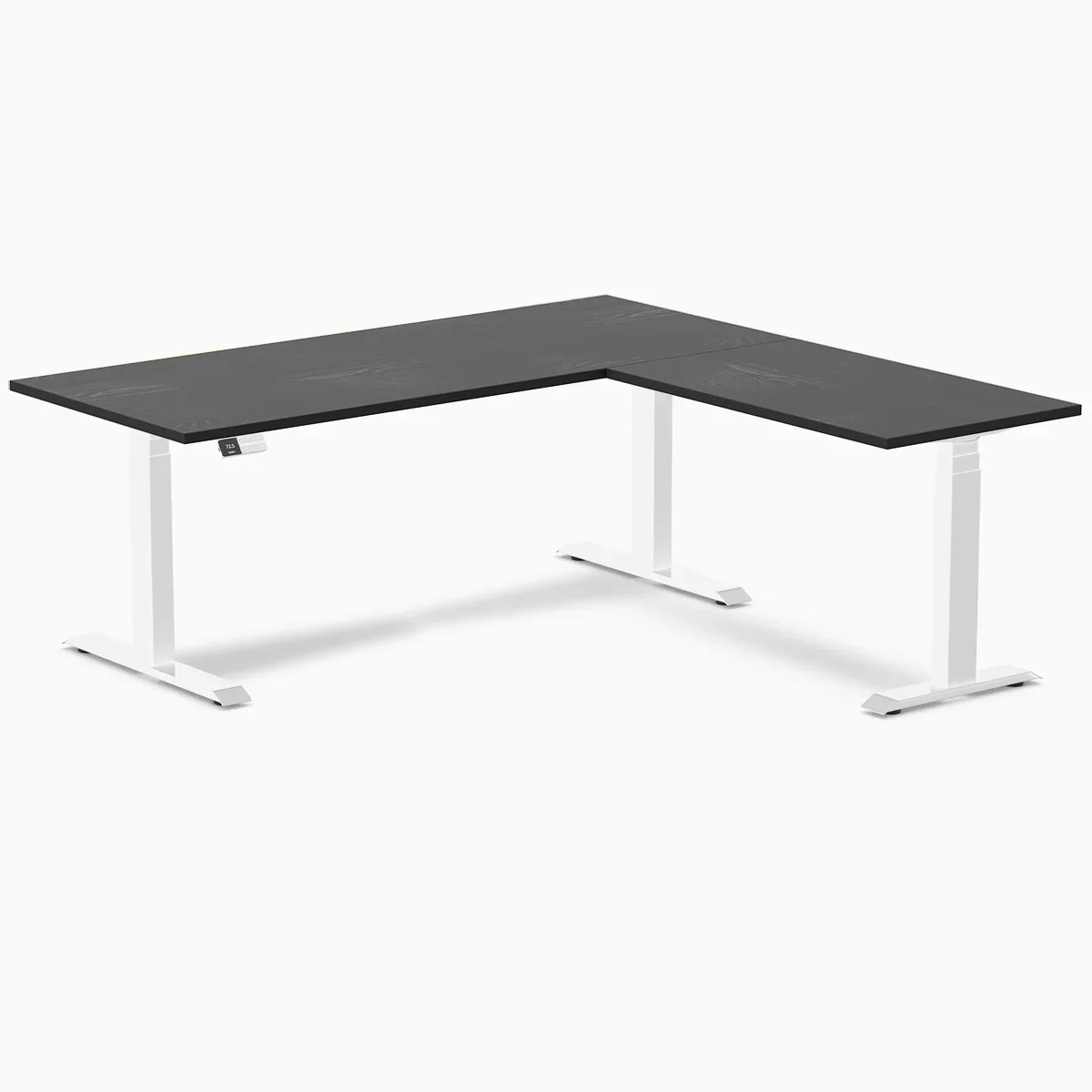 Desky Hardwood L-Shape Sit Stand Desk - Image 62