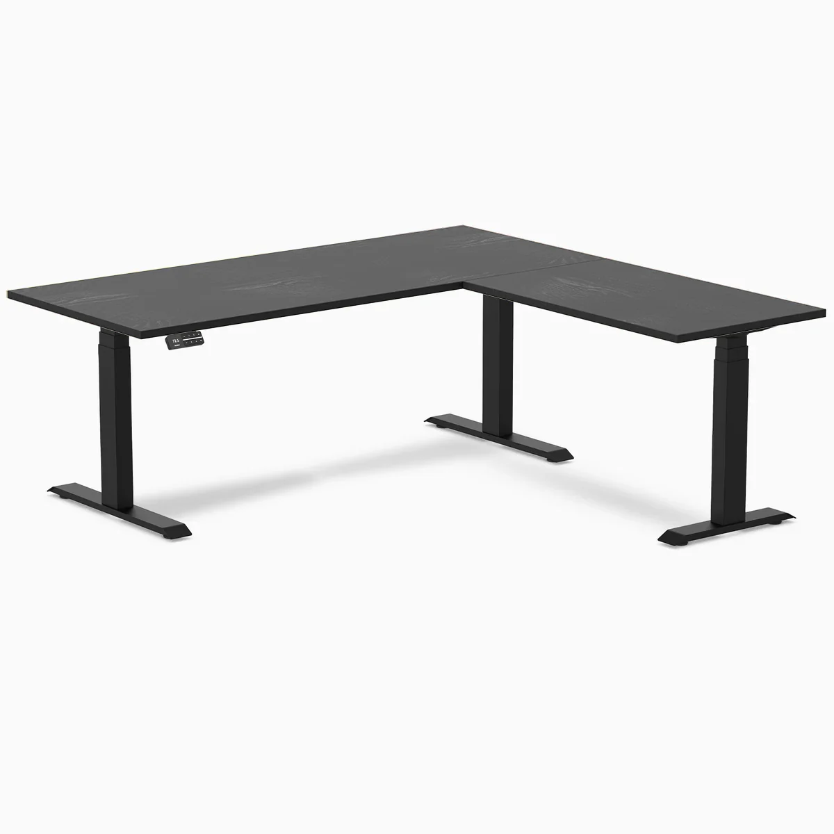 Desky Hardwood L-Shape Sit Stand Desk - Image 64