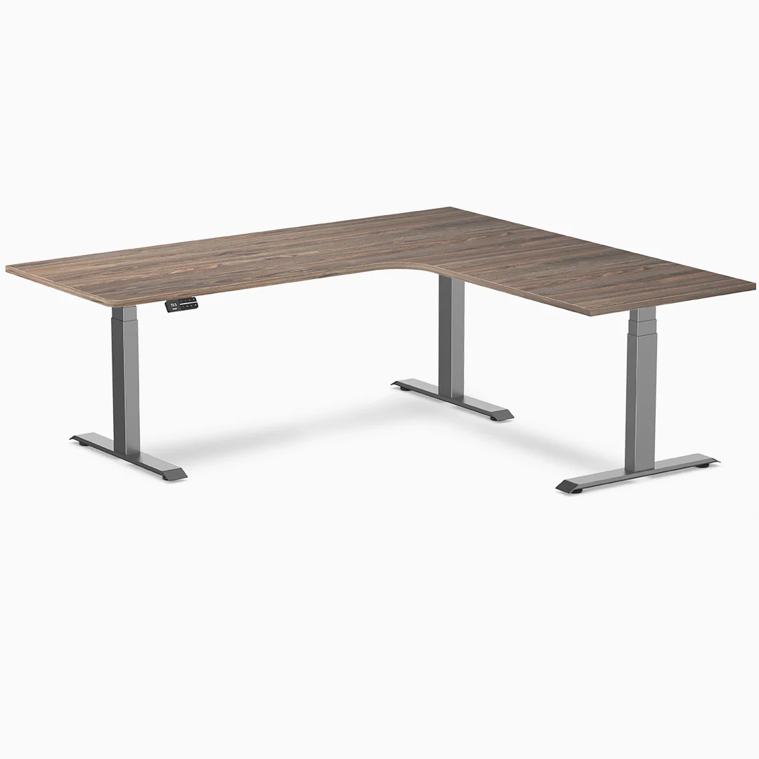 Desky L-Shape Melamine Sit Stand Desk - Image 28