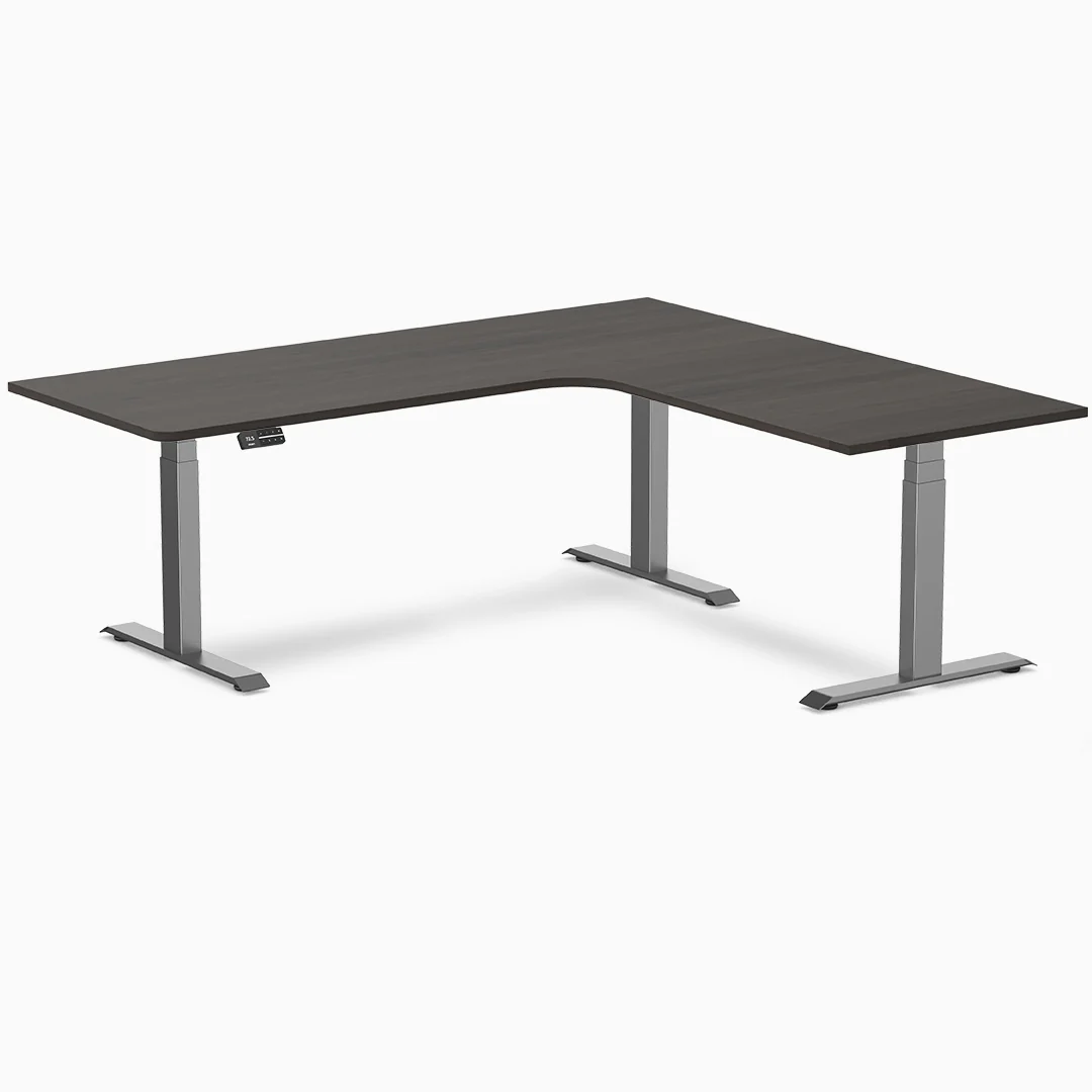 Desky L-Shape Melamine Sit Stand Desk - Image 30