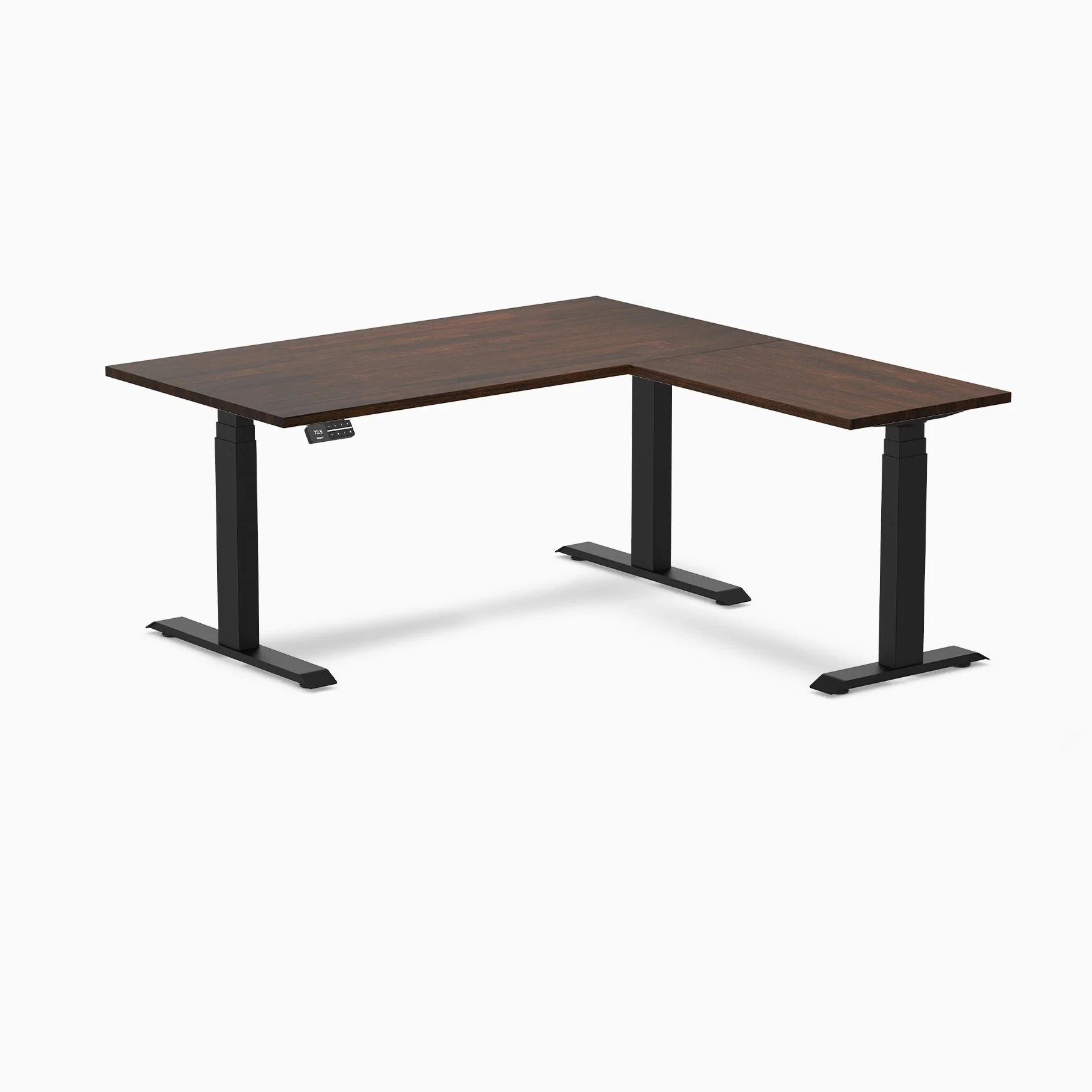 Desky Rubberwood L-Shape Sit Stand Desk - Image 15