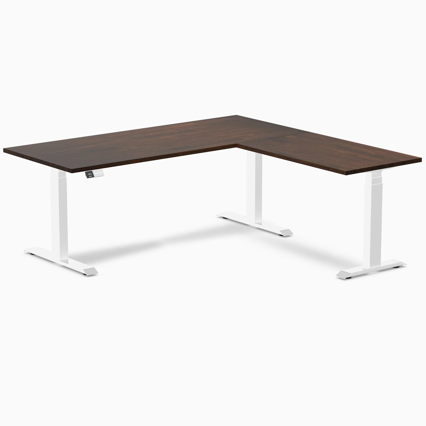 Desky Rubberwood L-Shape Sit Stand Desk - Image 18