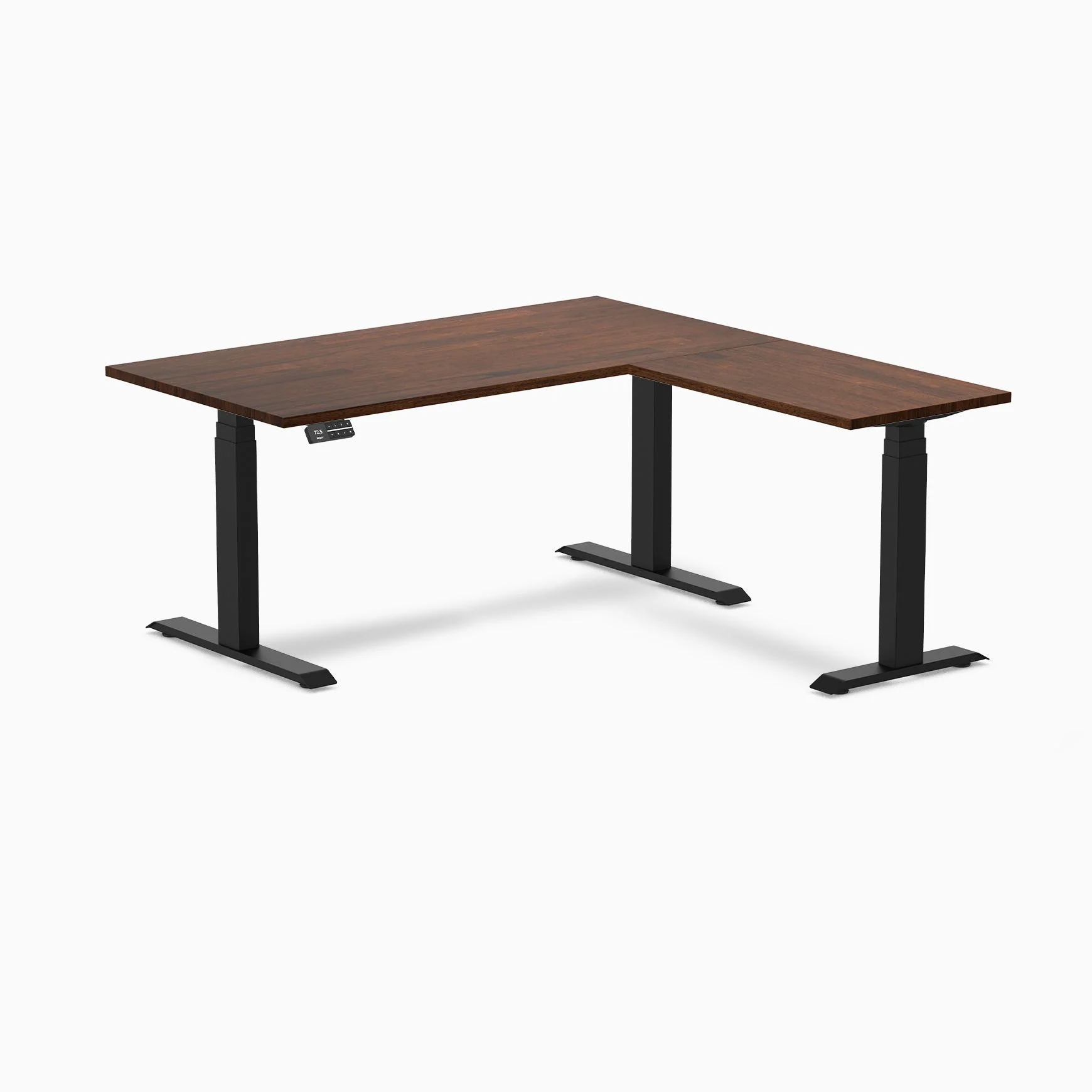 Desky Rubberwood L-Shape Sit Stand Desk - Image 19