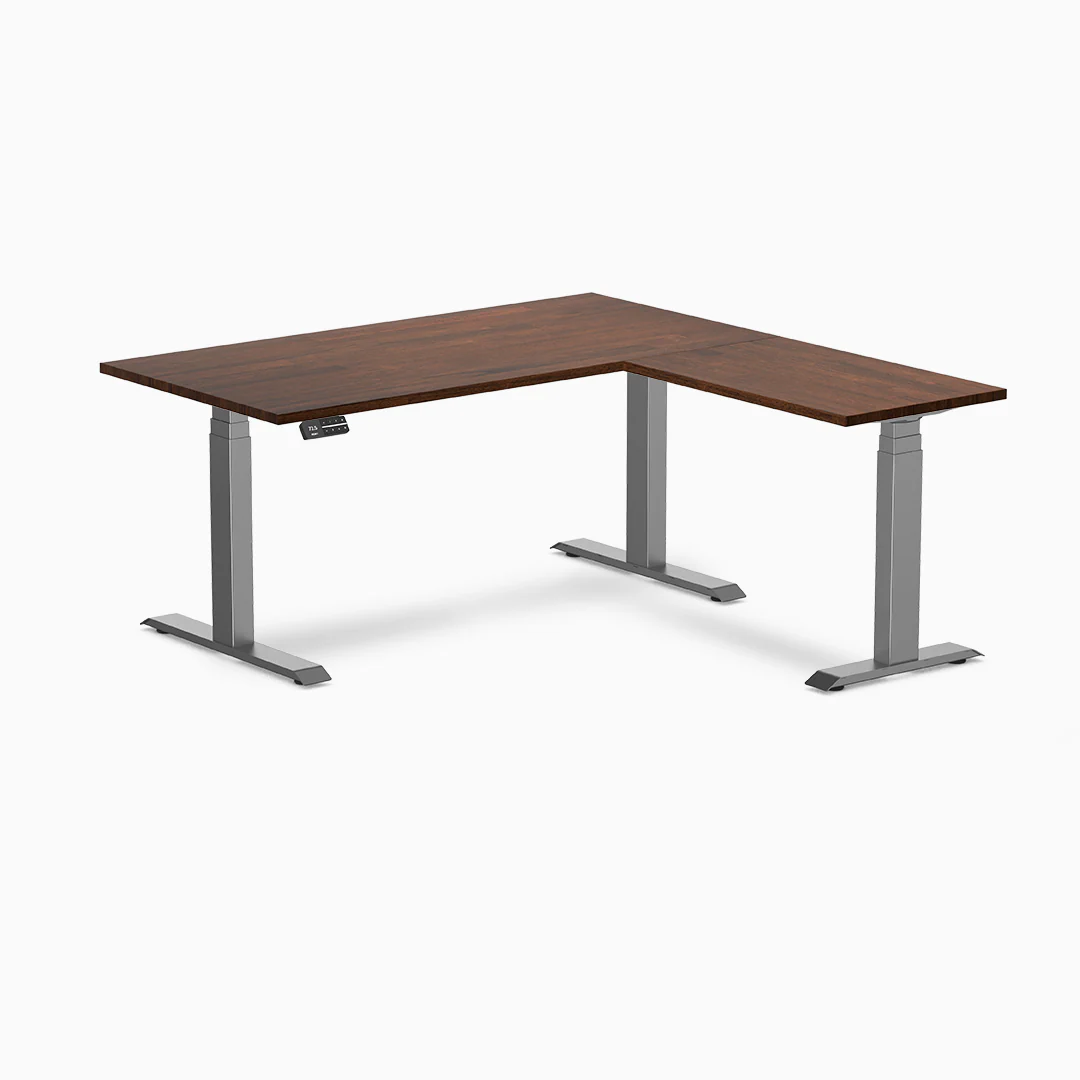 Desky Rubberwood L-Shape Sit Stand Desk - Image 9