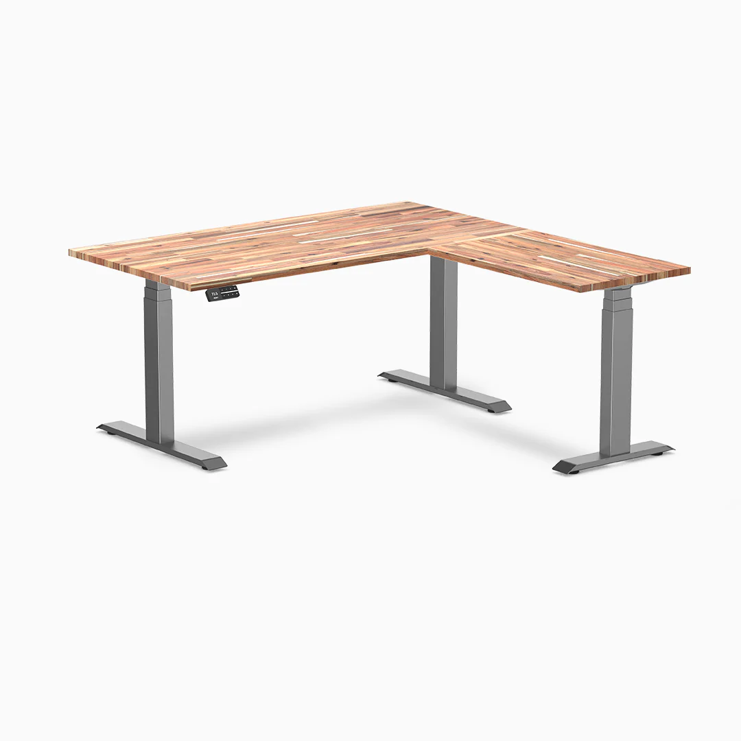 Desky Softwood L-Shape Sit Stand Desk - Image 4